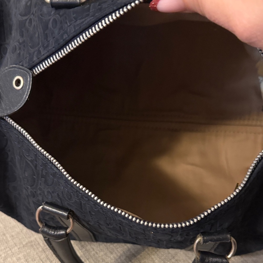 Vintage Christian Dior Suede Boston Bag w COA - Picture 6 of 8